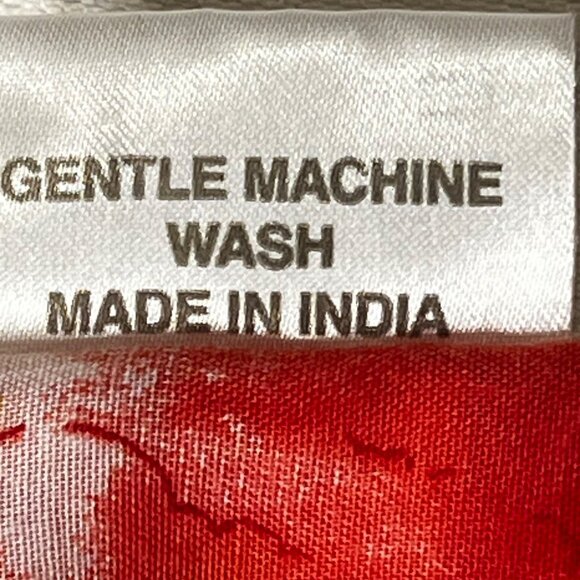 Christina M Floral Button-Up Tunic Embroidered Pin-Tuck 3/4 Sleeves Red & Orange - Picture 9 of 16